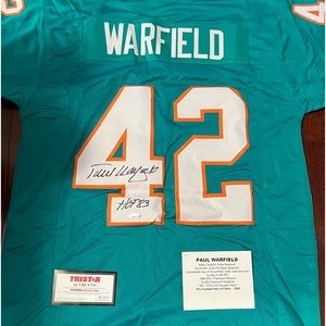 Paul Warfield Autographed Jersey, W/ Authentication